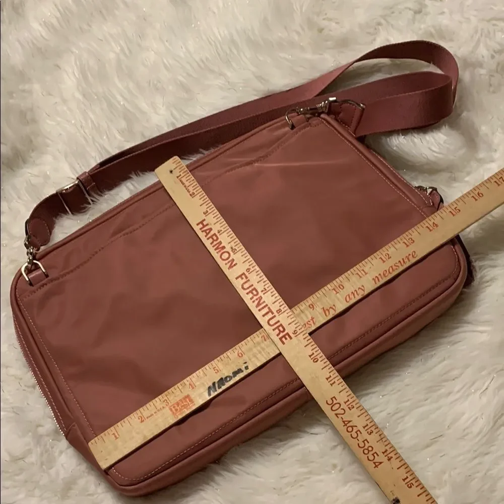 Kate Spade Chelsea color Pomegranate Laptop Bag with Structured Nylon Design